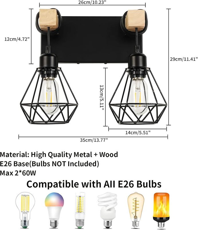 中山照明器具北欧創意寝室ベッドヘッドランプ個性実木壁灯現代シンプル通路ベランダ壁灯具|undefined