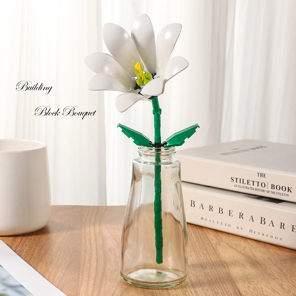 Compatible con micropartículas de Lego, flor eterna, día de San Valentín, día del maestro, bloques de construcción de rosas, juguetes de bloques de construcción de rompecabezas de flores