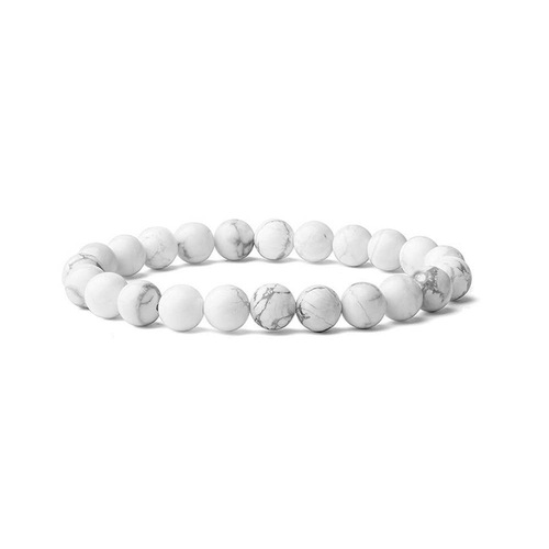 Cross-border 8mm gemstone bracelet round bead bracelet for men and women crystal beads agate elastic bead bracelet