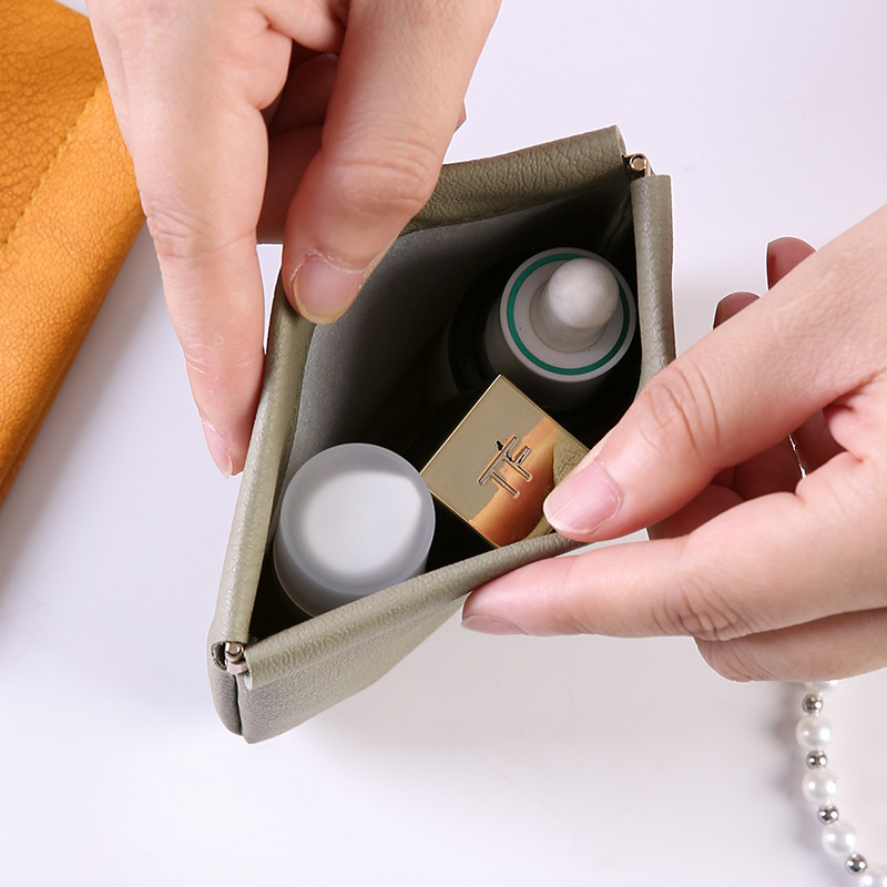 化粧品自動開閉収納袋小銭入れポータブルヘッドフォン雑貨収納袋口紅ジュエリーバッグ保護カバー|undefined