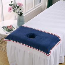 美容院洞巾 棉麻推拿按摩店專用床美容床SPA趴巾墊床單洞巾按摩布