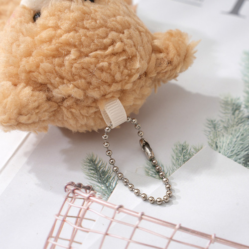 Factory Wholesale Blush Connected Bear Plush Toy Keychain Bag Decoration Figurine Festival Small Gift