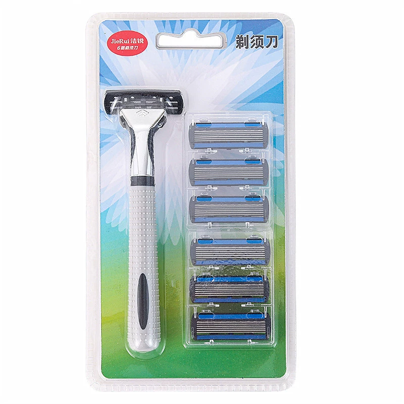Jierui Razor, men's old-fashioned changeable blade, 6 floors, hair removal