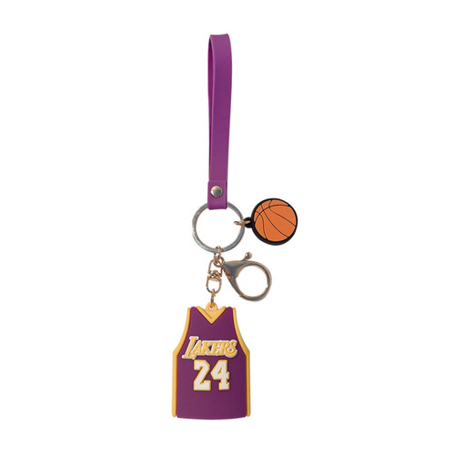 James Kobe Lakers jersey keychain cartoon basketball car key holder school bag decoration gift wholesale