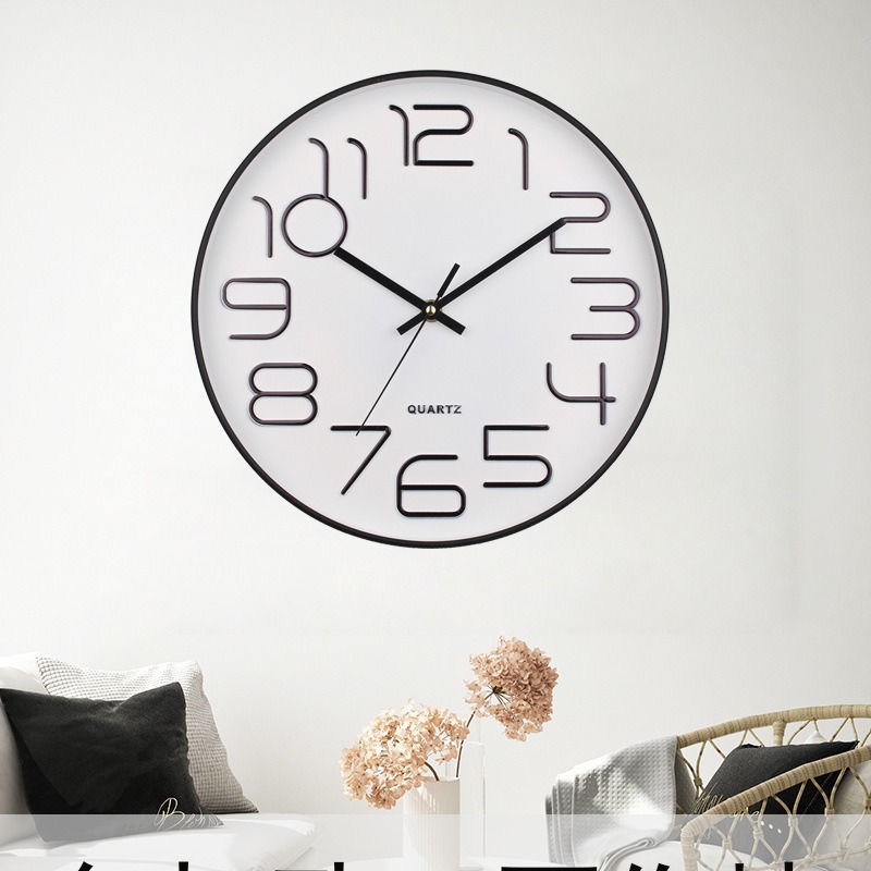 Reloj de pared dorado silencioso, estilo nórdico – reloj de cuarzo minimalista para sala o dormitorio.