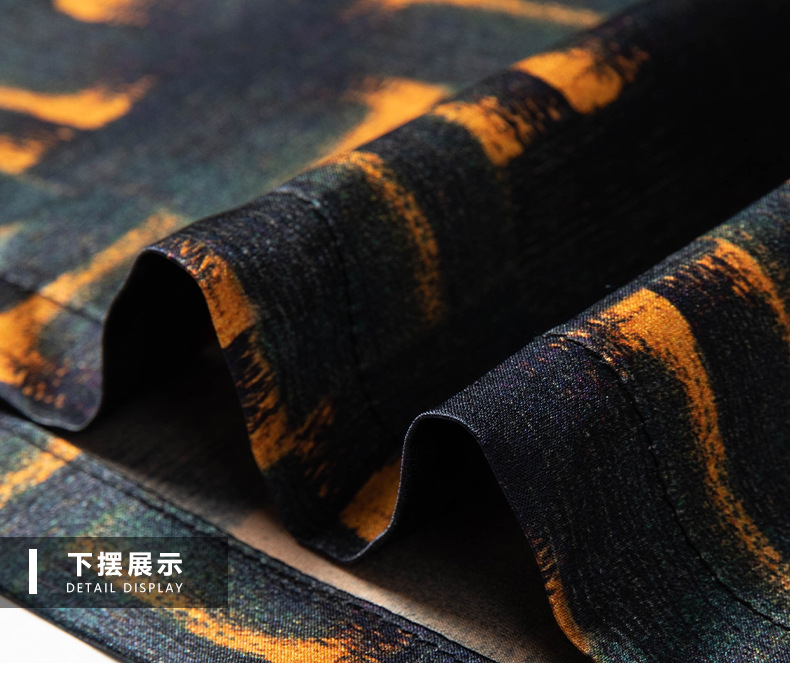 Áo polo nam tay ngắn lụa tơ tằm cổ bẻ mỏng nhẹ mùa hè — Màu sắc hình ảnh 6135 chi tiết 17
