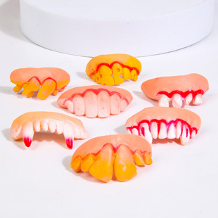 Halloween Denture Toy, Front Teeth, Buck Teeth, Funny and Prank, Plastic Soft Braces, Prank Props, Dance Decoration