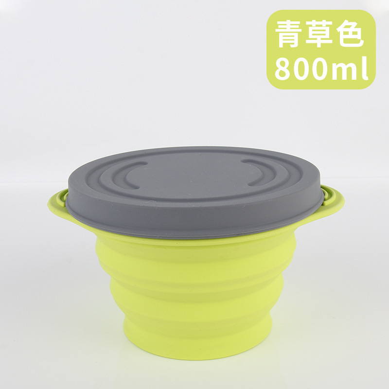 ♡ 食品グレードのシリコン製折りたたみボウル、旅行用伸縮式インスタントラーメンボウル、赤ちゃんや子供の旅行、アウトドアでの食事に最適、折りたたみ可能|undefined