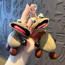 创意手工diy果壳大嘴蛙复古玩偶摇铃挂饰可爱汽车包包钥匙扣挂件