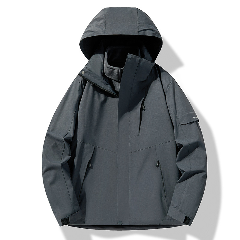 Trajes de asalto para hombres y mujeres 3 - en - 1 a prueba de salpicaduras 2025 nuevo tipo de chaqueta de terciopelo desmontable al aire libre abrigo de montaña