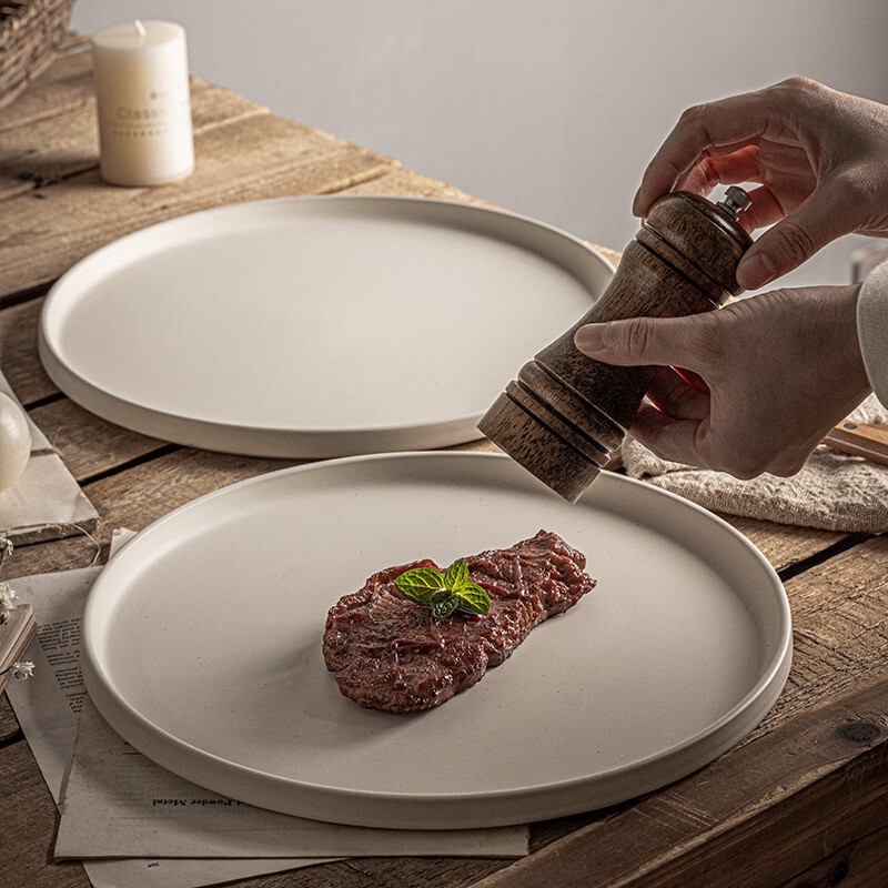 Niche distinctive plate modern minimalist high-grade steak plate Western restaurant dessert tray pasta plate slightly flaw