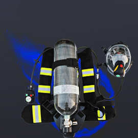 正压空气呼吸器自救式防烟氧气全面罩9L碳纤维瓶空气呼吸器河北