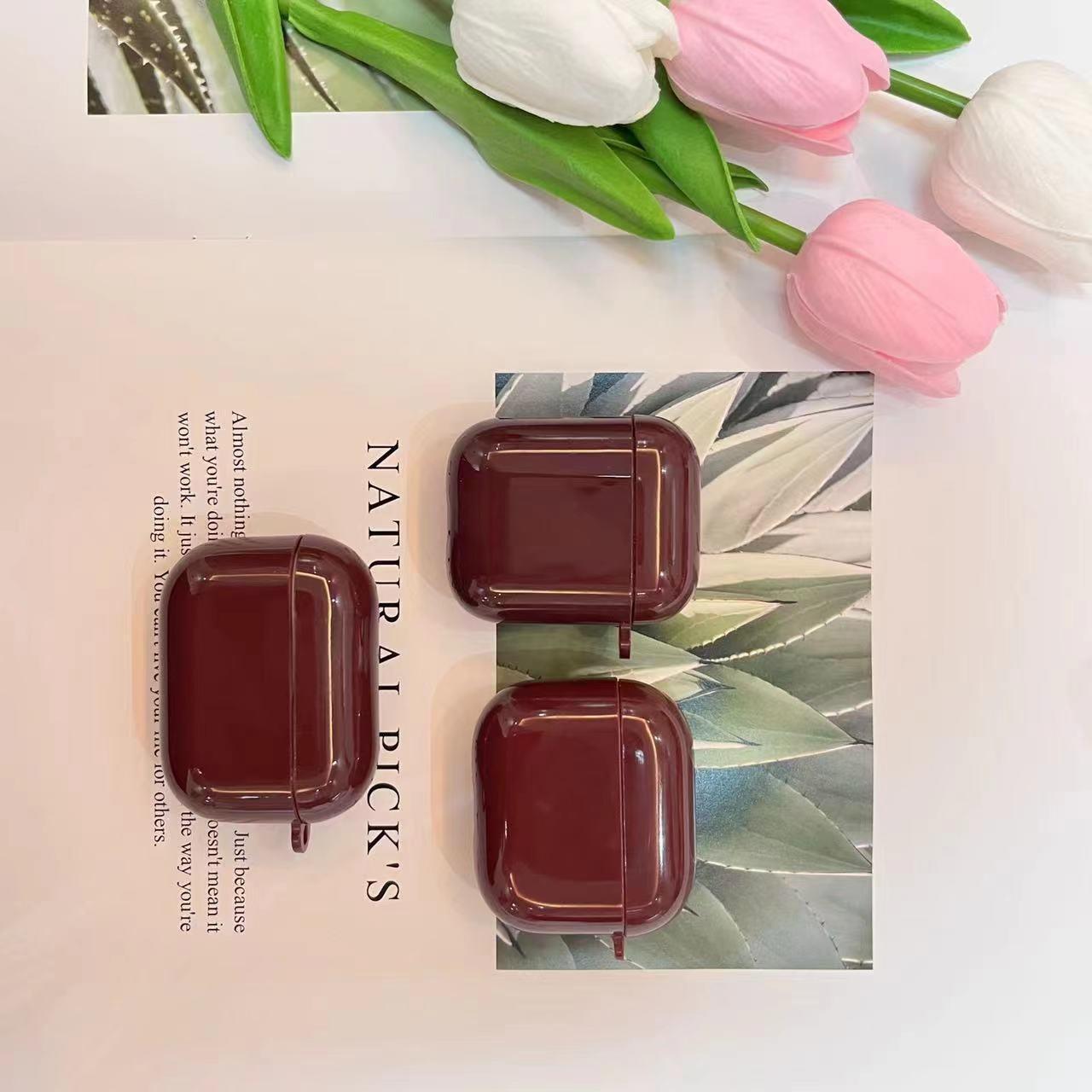 Tpu Solid Color Simple Style Wireless Bluetooth Earbuds Case Earphone Cases Phone Accessories display picture 3