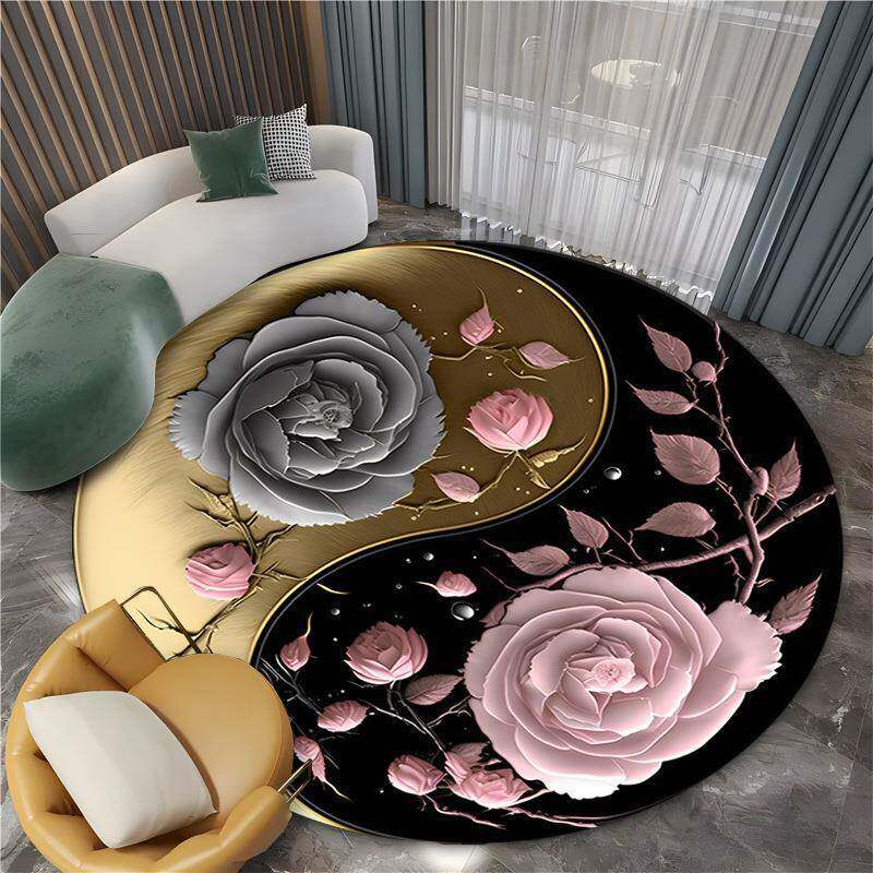 Alfombras de lana de cristal transfronterizas estadounidenses sala de estar gran área de sofá de mesa de té alfombra de dormitorio alfombra de cama fría a prueba de suciedad