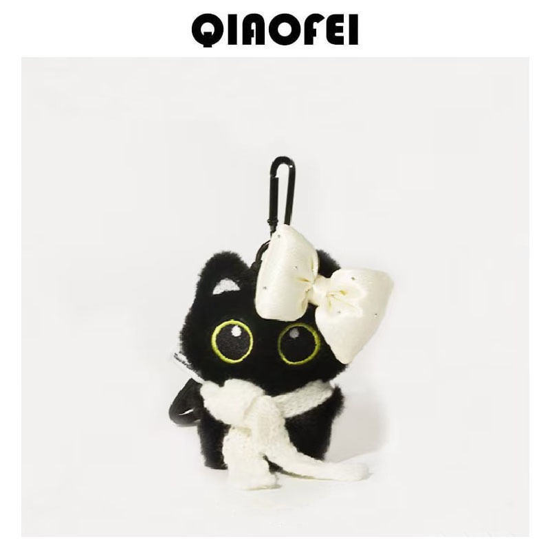 かわいい黒猫人形パーソナライズされた猫バッグペンダントぬいぐるみペンダントカップルギフトイン学生ギフト|undefined