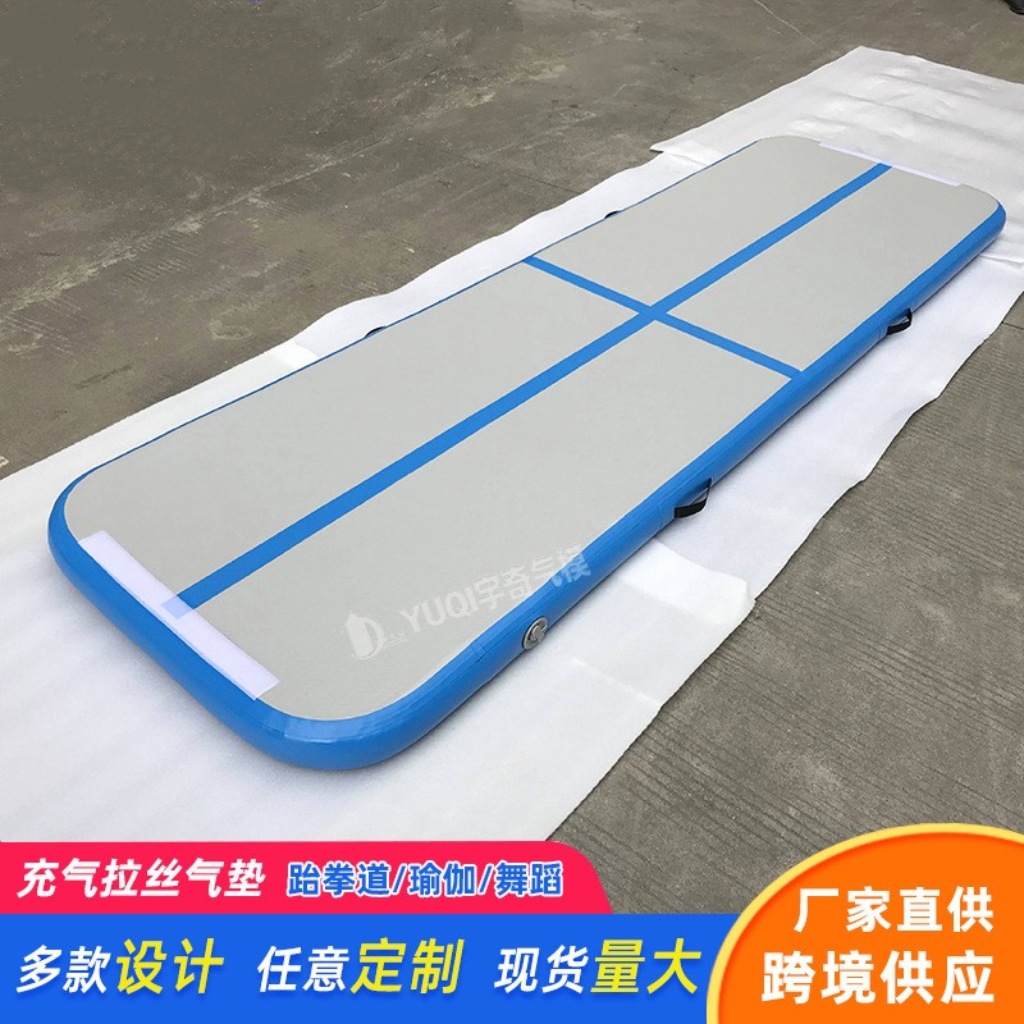 Cross-border dedicated to wire drawing air cushion manufacturers direct supply inflatable gymnastics mat taekwondo air cushion training mat yoga mat in stock
