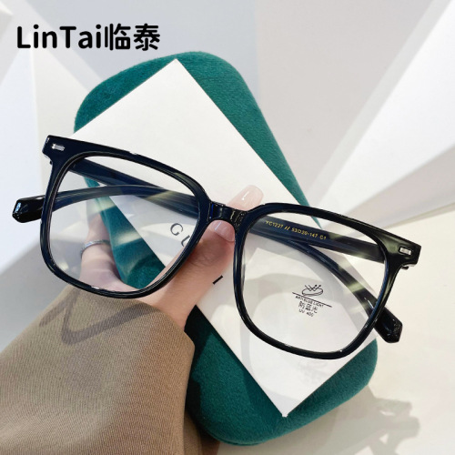 YC1227 New Cold Tea Color Anti-Blue Light Glasses, Fashionable INS Style Bare Eye Glasses, Simple and Trendy Frame