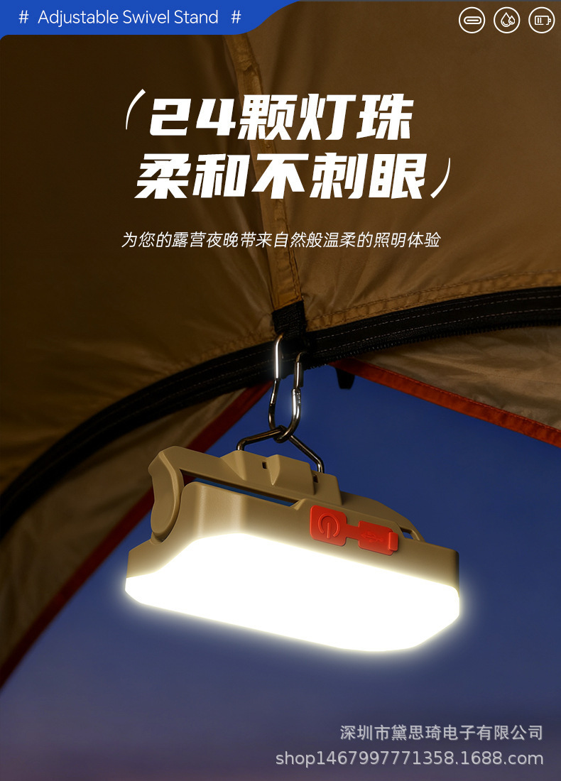 New Led High-Intensity Flashlight, Outdoor Maintenance Work Light, Portable Clip-On Cap Light, 360-Degree Rotating Multi-Functional Cob Light