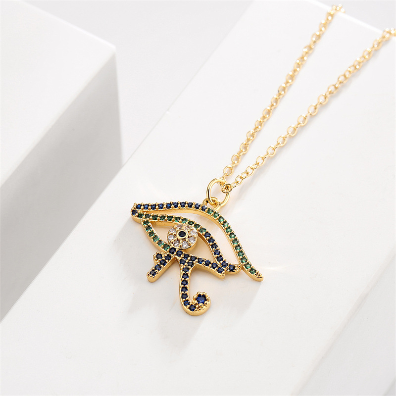 Fashion Geometric Copper Necklace Inlay Zircon Copper Necklaces