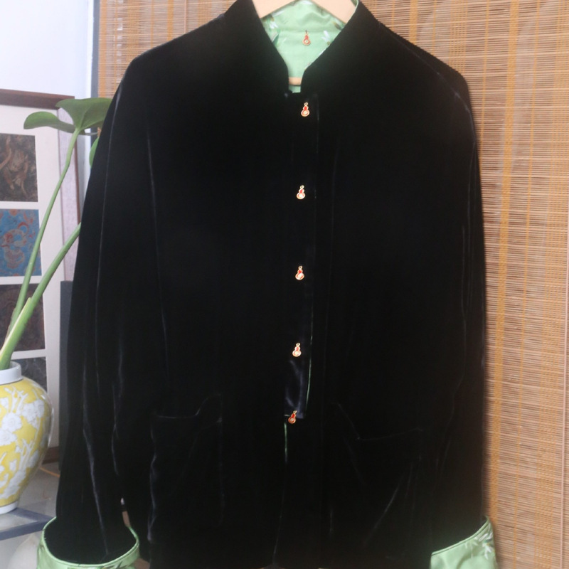 Special Offer, No Returns or Exchanges: High-End Custom Silk Velvet Dress, National Style, Traditional Silk, New Chinese Style