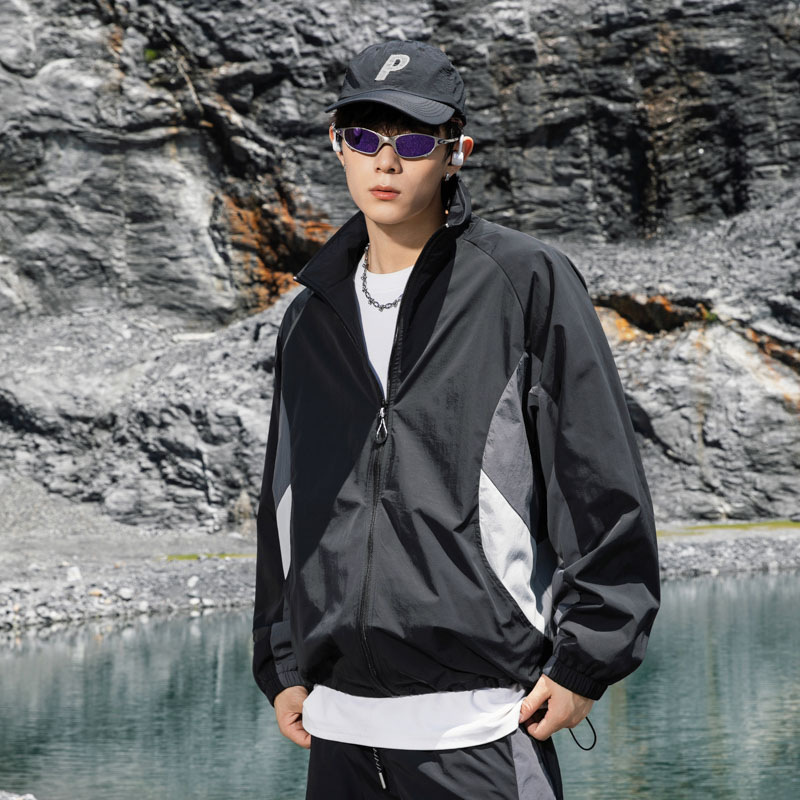 Couple Stand Collar Jacket 2025 Autum New Couple Wear Youth Fashion Casual Trendyy Sports Color Matching Jacket