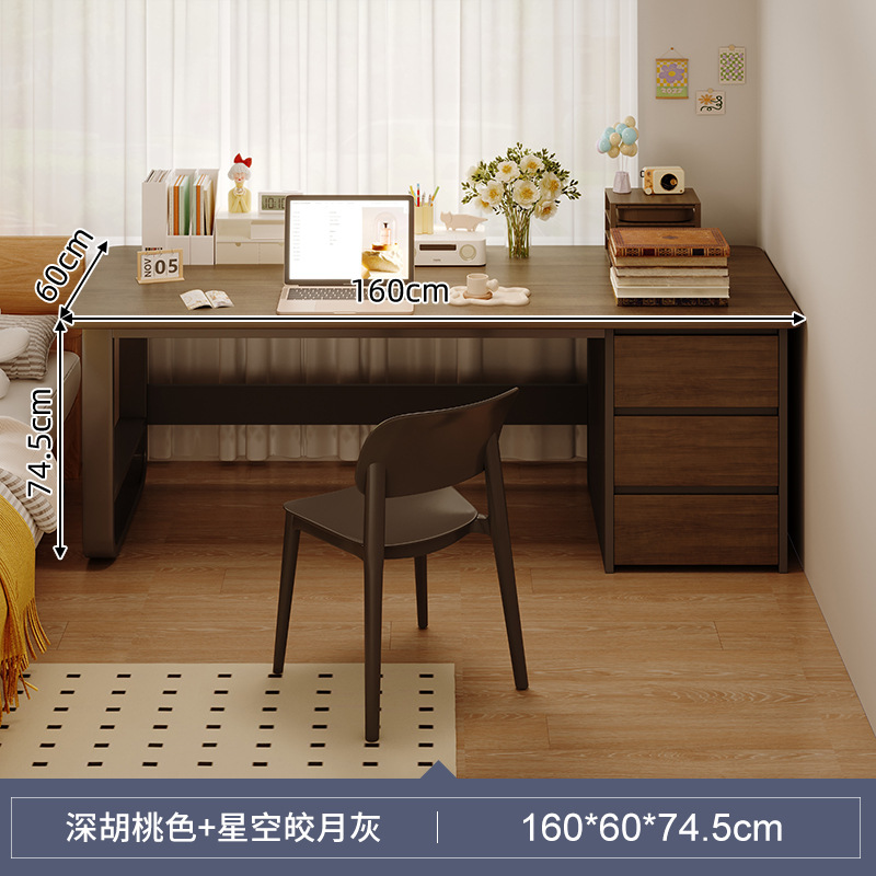 Mesa de escritorio simple para el hogar, mesa de estudio simple para el hogar, mesa de escritorio, computadora de escritorio, combinación de sillas