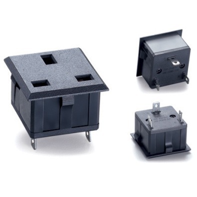 AC电源插座  英式插座SS-801-2 正方形英标香港墙壁插座