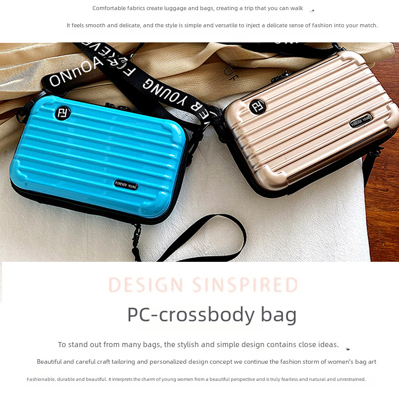 Cross-border new storage bag 7 inch hard shell small bag PC wash bag portable clutch bag high value cosmetic bag