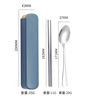 Street handheld tableware stainless steel, set, spoon, fork, chopsticks, Birthday gift, 3 piece set