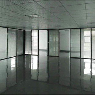 Sheshan Workshop Decoration Songjiang Office Decoration Fengxian Workshop Epoxy Floor Glass Partition Mineral Cotton Board Ceiling