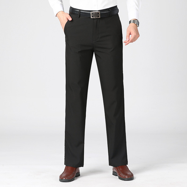 Summer thin solid silk breathable trousers