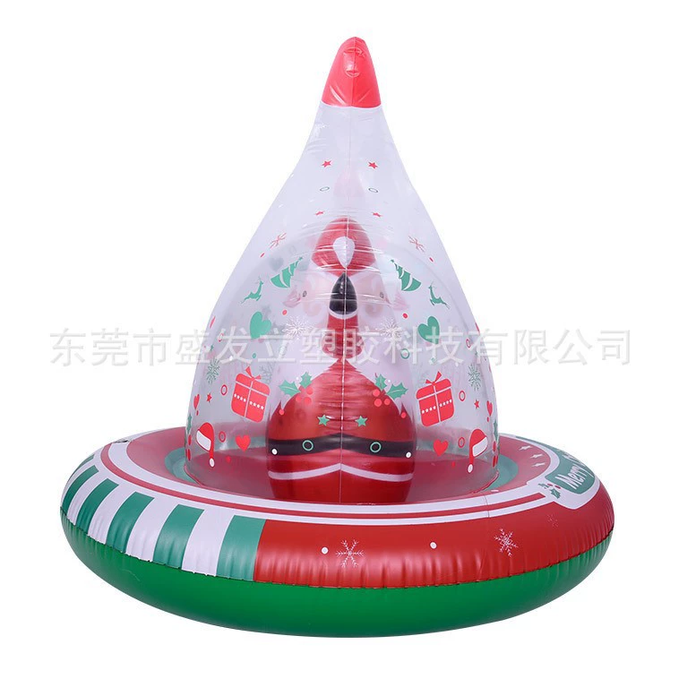 Надувная рождественская шапка Санта-Клауса, украшение для улицы, двора, атмосферная подсветка, надувные игрушки для Хэллоуина и праздников