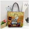 Ethnic retro handheld big cloth bag, one-shoulder bag, ethnic style, with embroidery