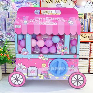 Sanrio Series DIY Beaded Gashapon Machine-60 Balls Children's Funny Multi-Function Gashapon Machine Toy Blind Box Gift