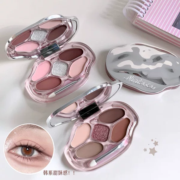 Cross-Border Ninisoso Five-Color Comprehensive Powder Palette with Pearlescent, Matte, Highlighter, Contour, and Blush Eyeshadow All-In-One