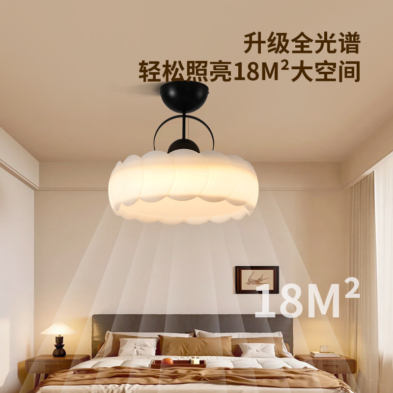Gran vista jardín dormitorio luz de techo crema francesa protector de ojos burbuja moderna simple dormitorio principal lámpara de habitación infantil 357L