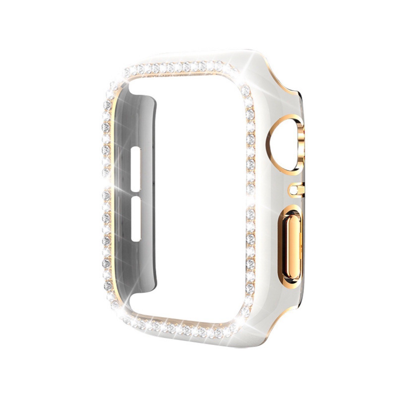 La nueva carcasa de protección para PC con carcasa de diamantes hueca de una sola fila es adecuada para el reloj Apple s9 iwatch8 generación 7654321SE