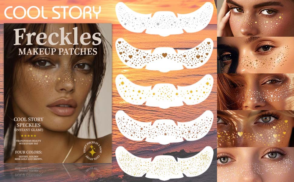 19g Weight Freckle Patch Event & Party Supplies 1 Set Quantity Party Occasion Paper Material Star Pattern Star Paper Tattoos & Body Art 1 Set 无