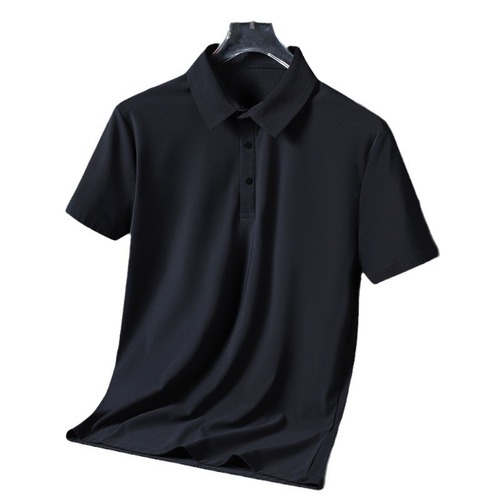 Custom Ice-Silk Seamless Polo Shirt for Summer with Ice Feel, Business Casual, Youth and Middle-Aged Men, Elastic