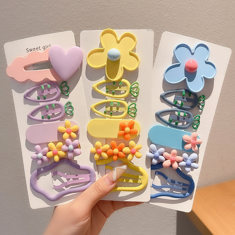 2024 nuevo clip BB de color lindo clip de cabello de boca de pato chica lateral clip de frange para niños tocado tarjeta de cabello rotura