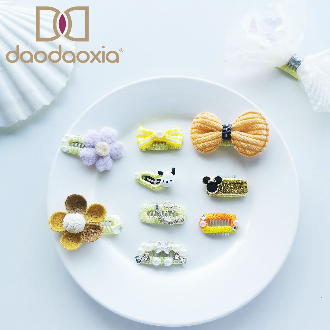 Autumn And Winter Yellow Pet Clip Cute Felt Pomeranian Bichon Yorkshire Poodle Hair Clip