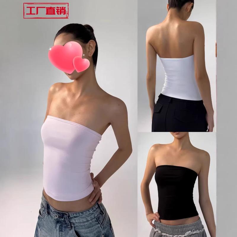 【Cross-Border Hot Sale】American-Style Sleeveless Tank Top for Women, Summer Versatile Slim-Fit Flattering Tube Top for Petite Girls 【Cross-Border Hot Sale】American-Style Sleeveless Tank Top for Women, Summer Versatile Slim-Fit Flattering Tube Top for Petite Girls