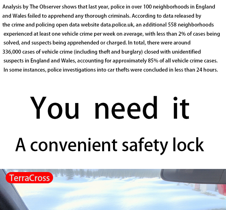 Cross-Border Exclusive Supply of Car Steering Wheel Anti-Theft Locks, Combination Locks, Car Anti-Theft Devices, Window Breakers, Combination Lock Cores, and Lock Sets