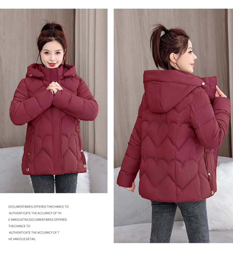 New Short Edition 2024 Korean Version Loose Cotton Jacket Thickened Warm Versatile Women's Coat Down jacket_voghion.com