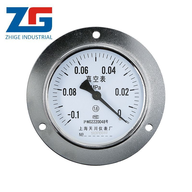 不锈钢轴向带边真空压力表气压水压负压表
