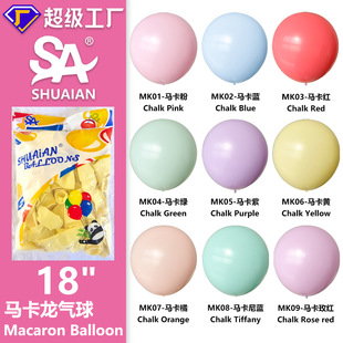 Cross-Border 18-inch Macaroon Balloon Birthday Party Wedding Wedding Set Amazon Package Candy-colored Balloon