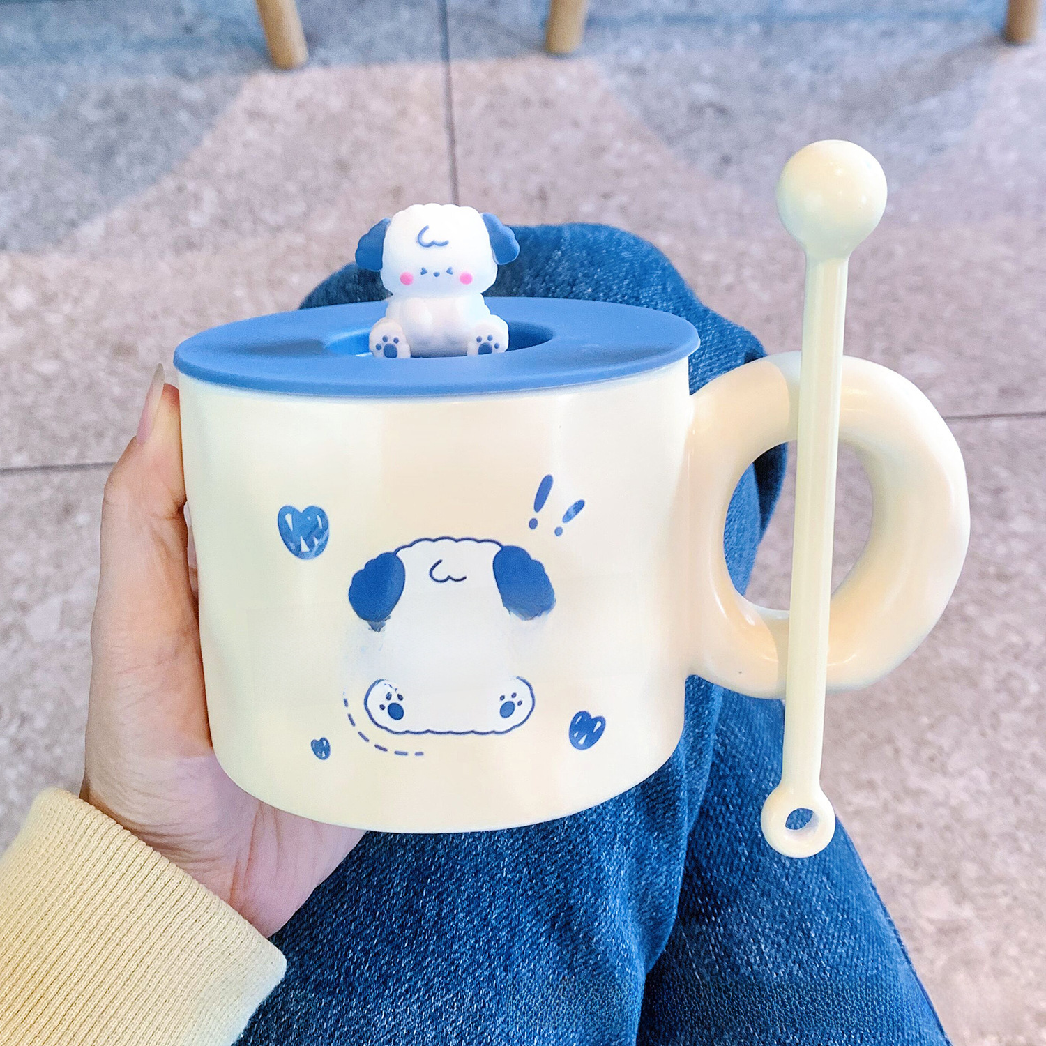 高顏值ins風馬克杯可愛情侶水杯陶瓷杯子帶蓋女生咖啡早餐杯男生