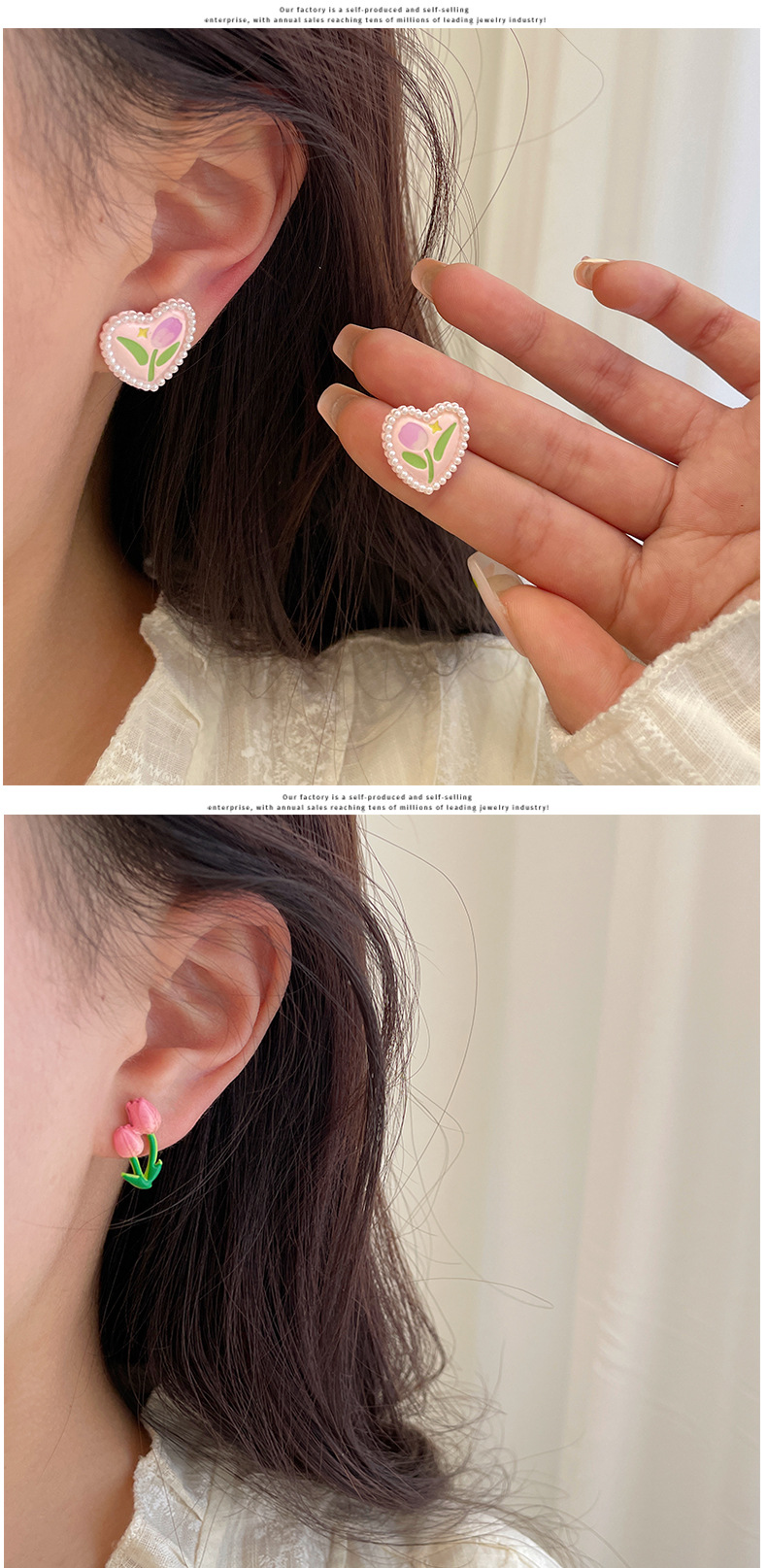 15g Weight 925 Sterling Silver Ear Needle Material Rhinestones, Pearl Inlay Material Drop Earrings, Ear Studs Classification 1 Pair Quantity 1 Pair INS Style Sweet Heart Shape Flower Butterfly Enamel Plating Inlay Alloy Rhinestones Pearl Drop Earrings Ear Studs