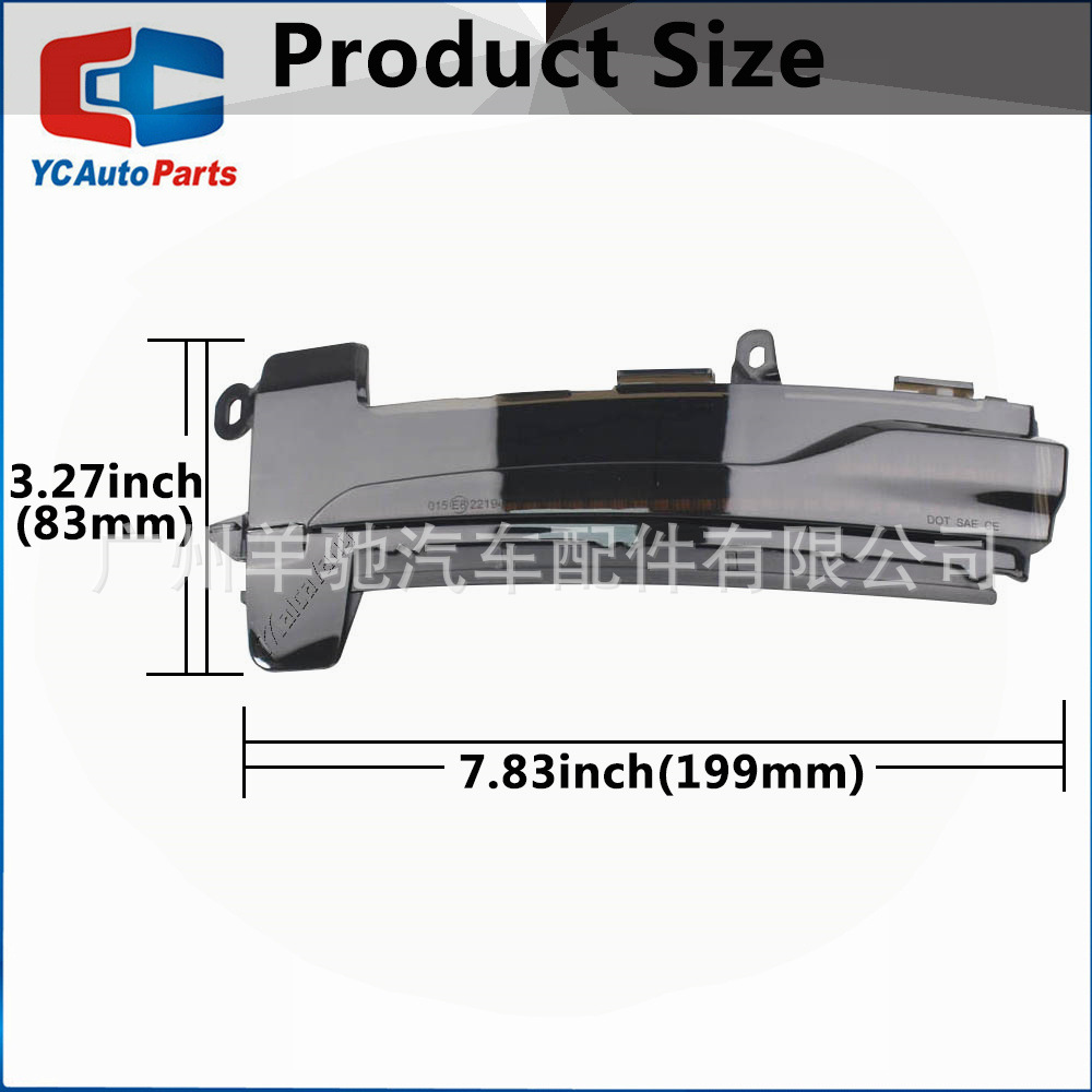 Aplicable a Volvo XC60 2014 - 2017 luz de dirección del espejo retrovisor LED flujo de luz 31371878