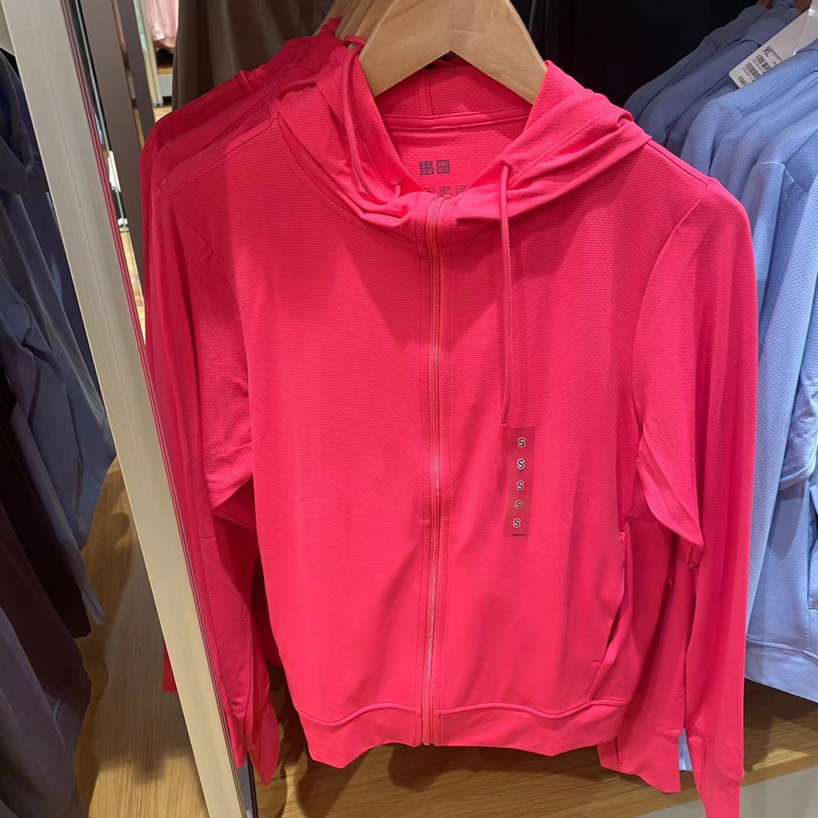 Mujeres 2023 verano anti-UV cremallera de malla con capuchón de bolsillo abrigo 456261
